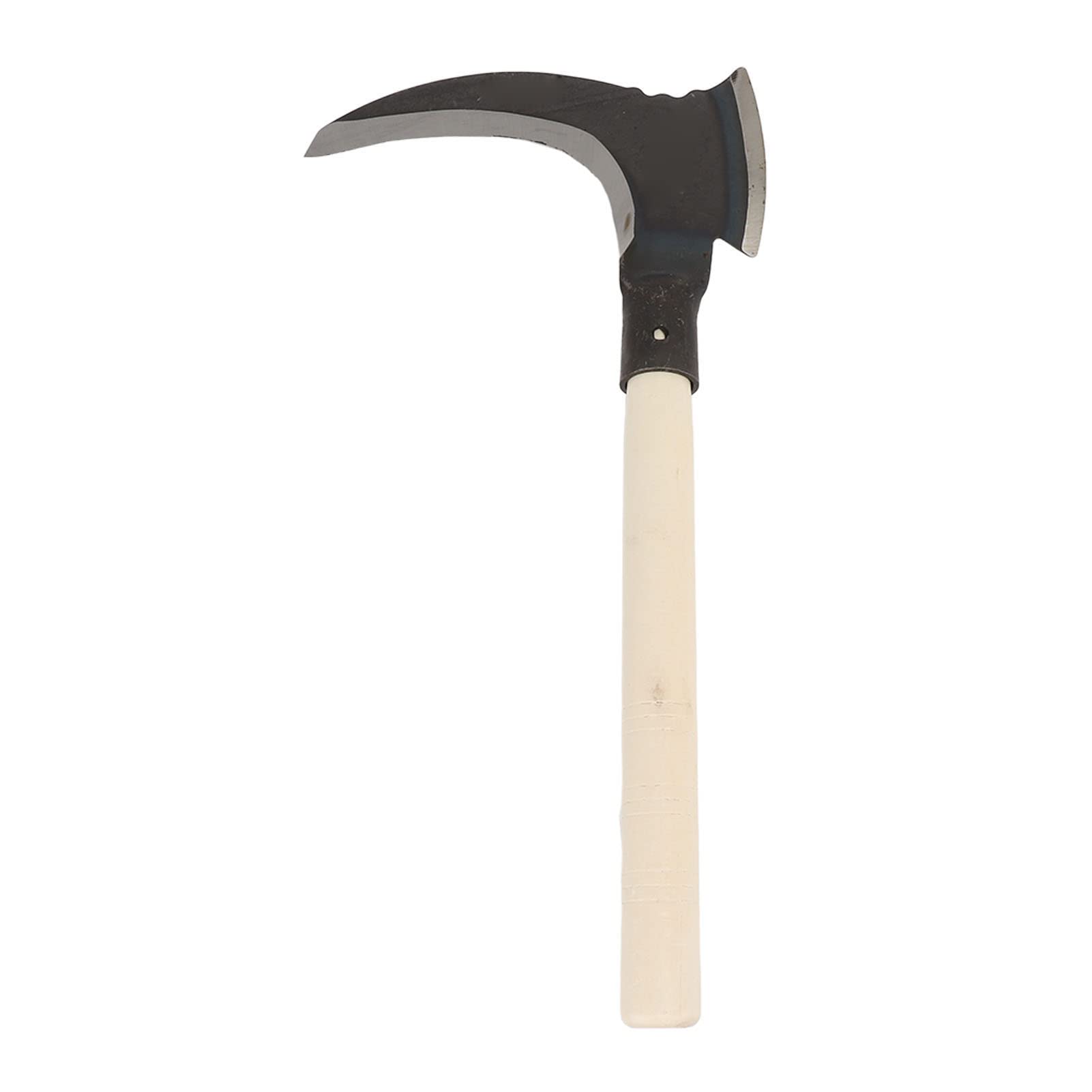 High Manganese Steel Weeding Sickle - Double Edge Gardening Tool with Wooden Handle for Manual Weeding, Lawn Care & Farm Use | Durable Agricultural Tool for Garden Maintenance, Yard Work & Outdoor Landscaping