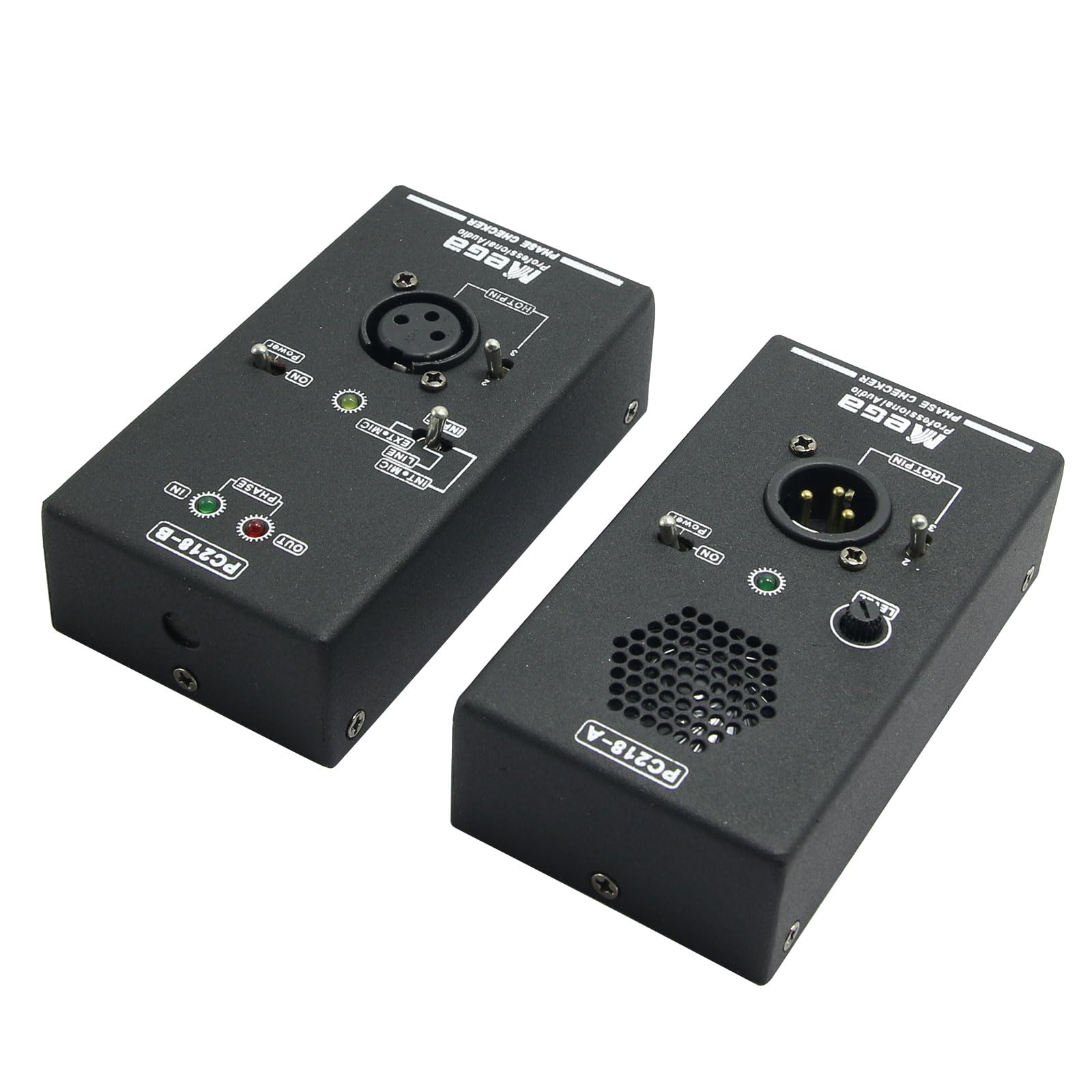 Professional PC218 Phase Polarity Tester - Audio Speaker & Microphone Polarity Checker for Sound System Testing | Perfect for Studio, Live Performance & Home Theater Setup
