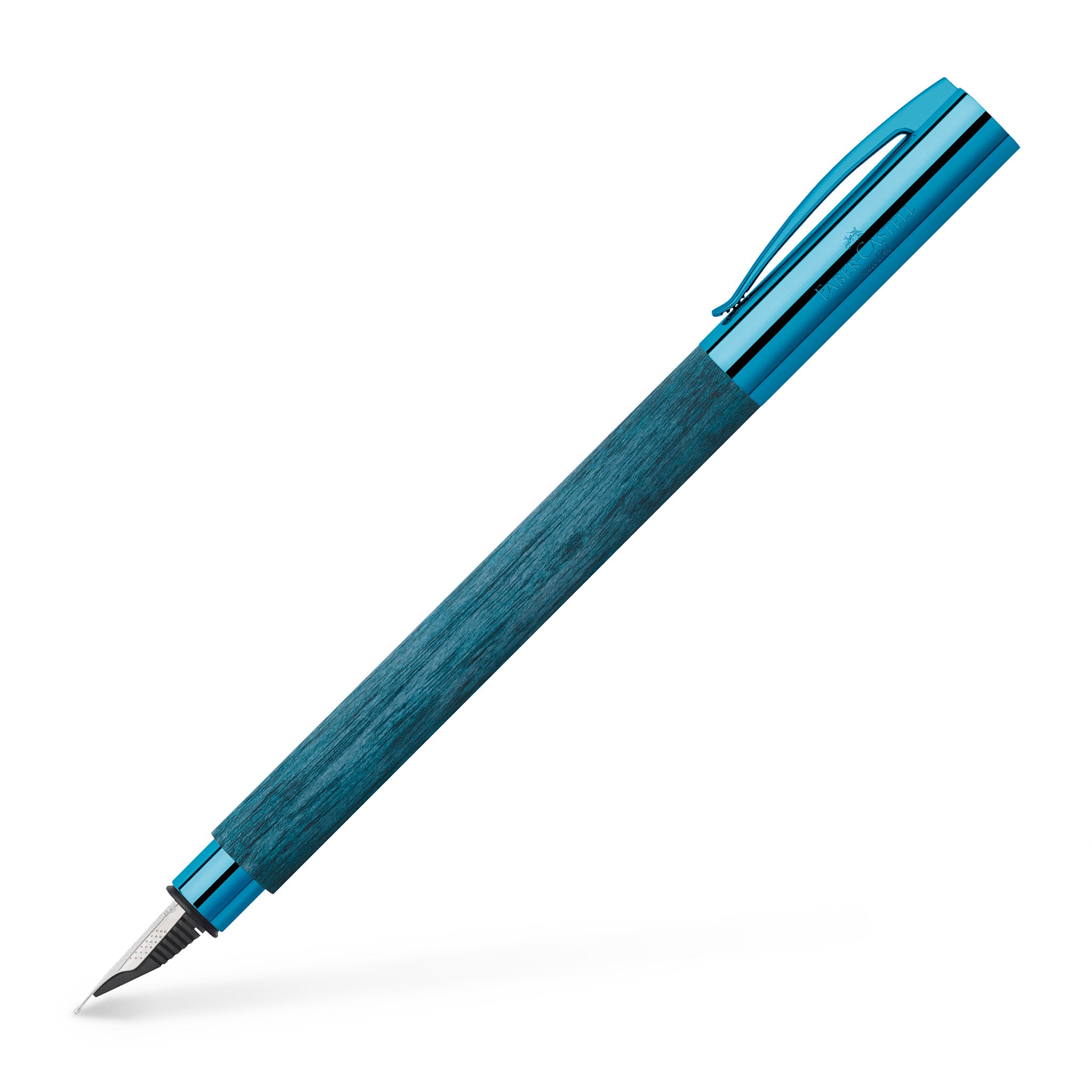 Premium Blue Wood Ambition Fountain Pen with Fine Nib #148031 - Perfect for Elegant Writing, Calligraphy, and Professional Note-Taking