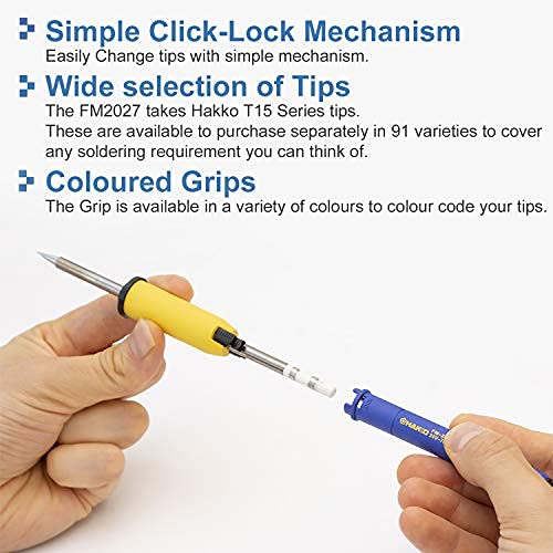 Hakko FM2027-01 Locking Soldering Iron Kit with Sleeve Assembly & Pad - 2 Pack (No Tip Included) | Professional Soldering Tool for Electronics Repair, DIY Projects, and Circuit Board Work