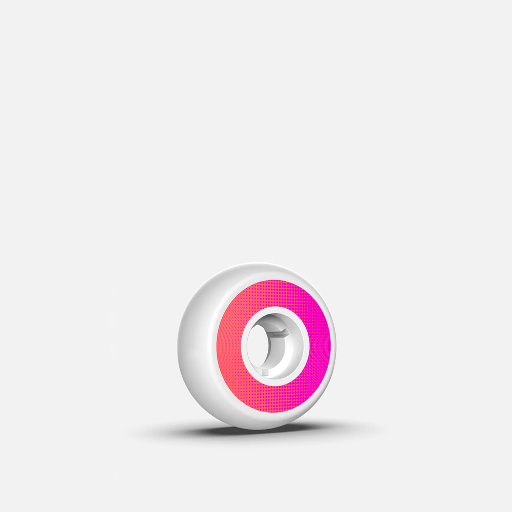 Dead 58mm/95a Skateboard Wheels - White/Gradient (4 Pack) - Perfect for Street Skating & Smooth Rides