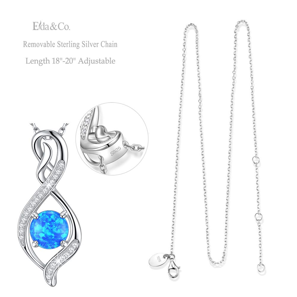 Endless Love Necklace for Women - Aquamarine & Emerald Birthstone Jewelry for Wife, Mom - Perfect Birthday, Anniversary, Mother's Day Gift for Her