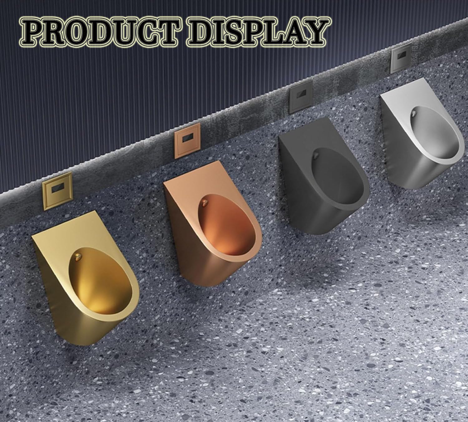 Wall-Mounted Stainless Steel Commercial Urinal for Men - 304 Stainless Steel Washout Urinal with Induction Flusher - Durable Bar & Public Restroom Toilet Solution for High-Traffic Areas