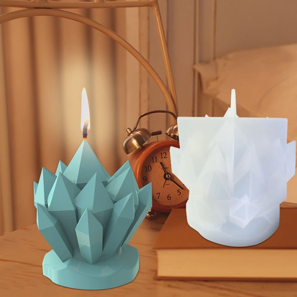 BYBYCD 3D Iceberg Silicone Mold - Soft Flower Cluster Candle & Resin Casting Molds - Nonstick European Style DIY Craft Molds for Candles, Soap Making, Jewelry, Home Decor