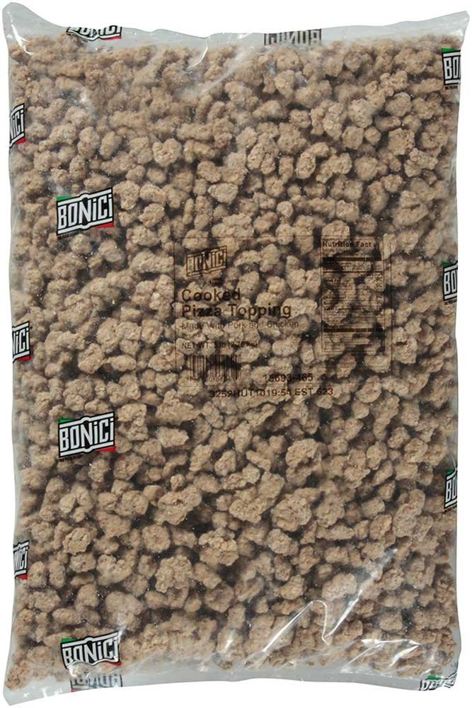 Bonici Pizza Topper Sausage Pork and Chicken Topping - 5 Pound (2 Pack) | Premium Pizza Meat Toppings for Restaurants, Pizzerias & Home Cooking | Perfect for Pizzas, Pastas, Salads & Italian Dishes