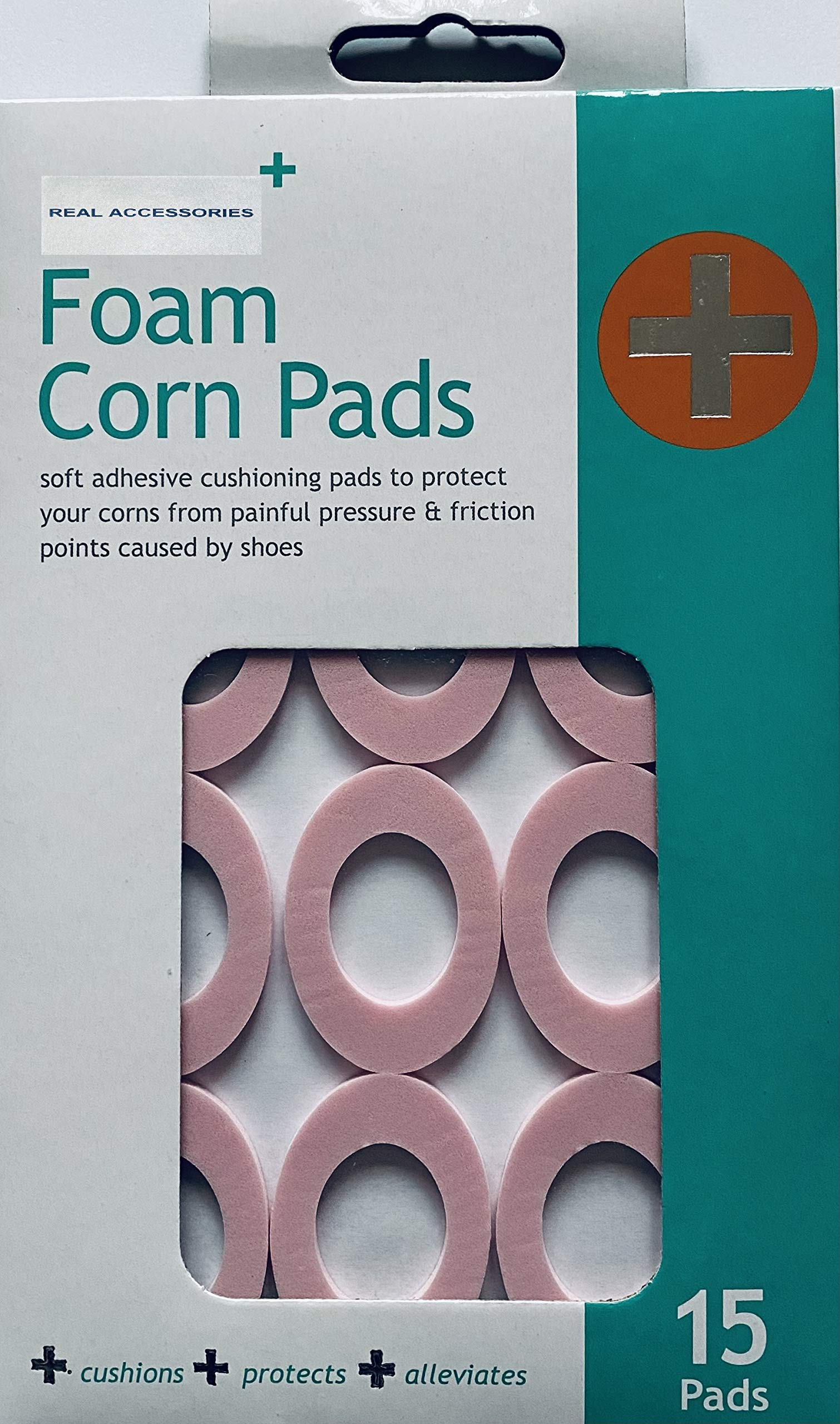 15pcs Large Oval Corn Relief Pads - Self-Adhesive Foam Cushion for Foot Pain Relief, Protective Ring Corn Pads, Toe Pads for Shoe Discomfort - Ideal for Daily Wear, Running, and High Heels