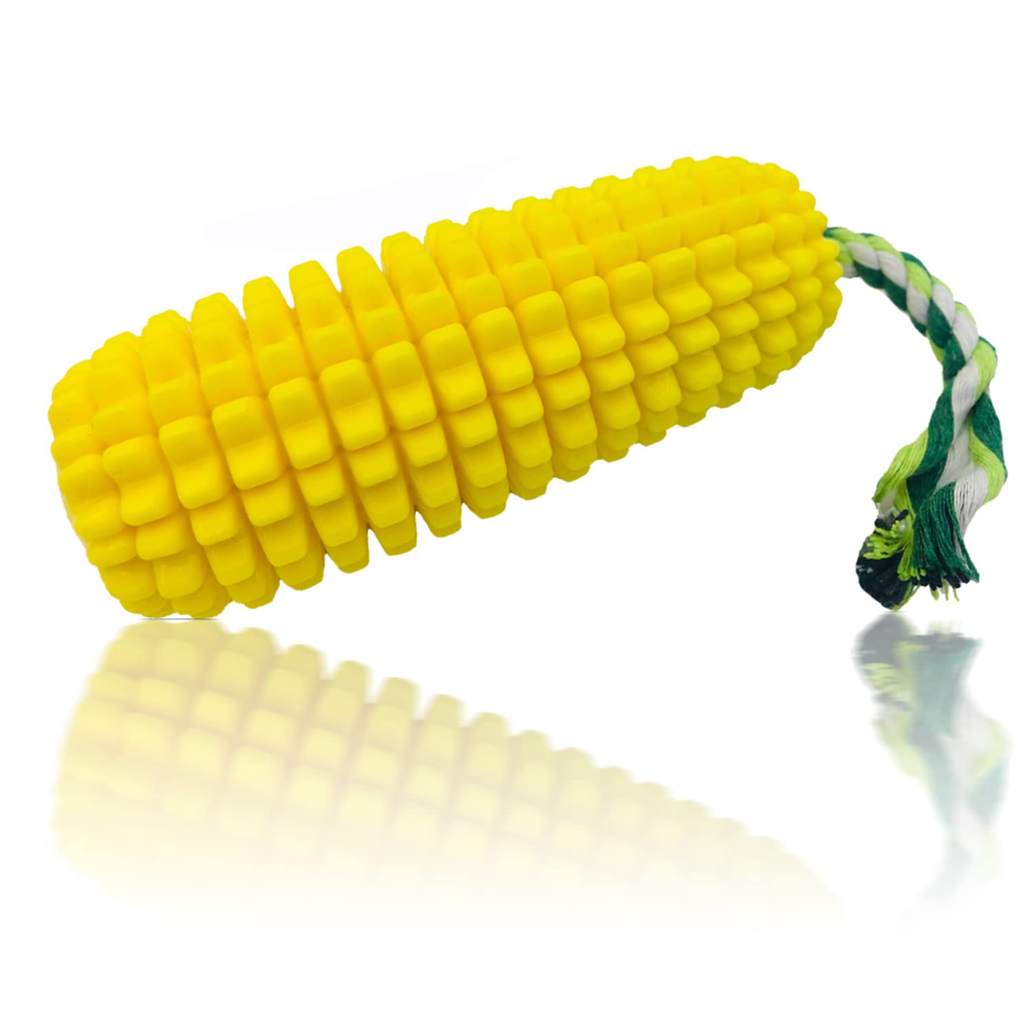 Durable Squeaky Dog Chew Toys for Teeth Cleaning - Interactive Corn-Shaped Yellow Puppy Toy for Medium & Small Dogs | Perfect for Playtime, Training & Birthday Gifts