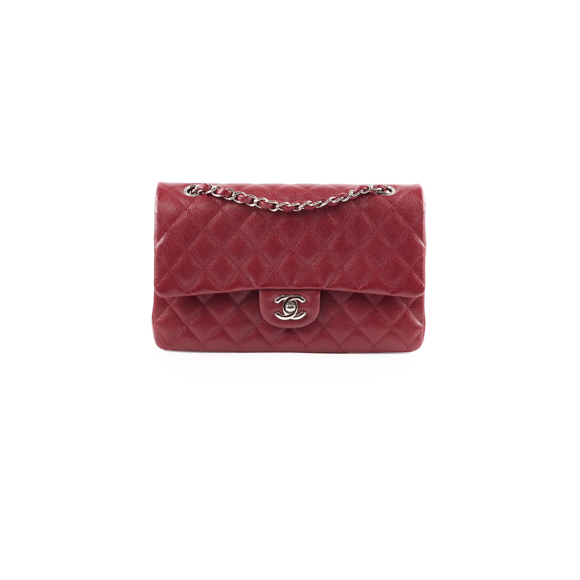 Chanel Medium M/L Caviar Classic Flap Bag in Red - Luxury Designer Handbag for Women, Perfect for Parties, Date Nights & Special Occasions