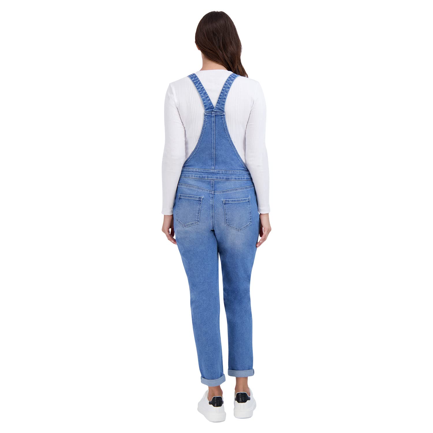 Savi Parker Women’s Maternity Overalls - Comfortable Denim Bib Straight Leg Jumpsuit for Pregnant Women | Casual Outfit for Pregnancy, Nursing, and Everyday Wear