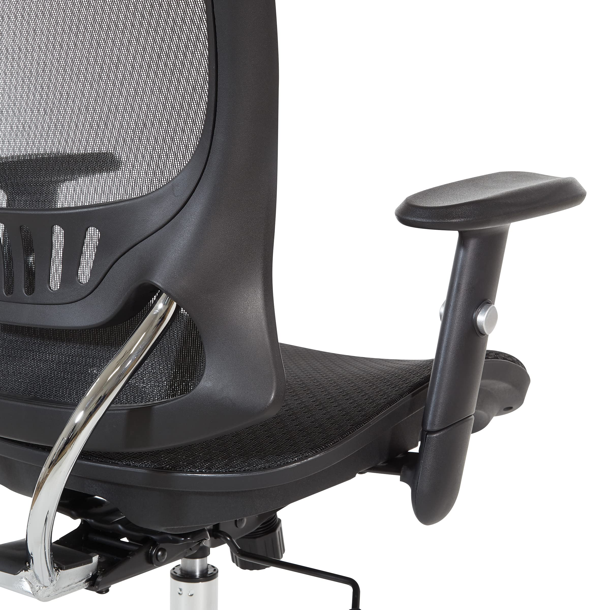 Office Star Ergonomic Mesh Office Chair with Lumbar Support, Adjustable Height & Arms - Breathable Task Chair for Home & Office Workspaces - Chrome Base for Stability & Style