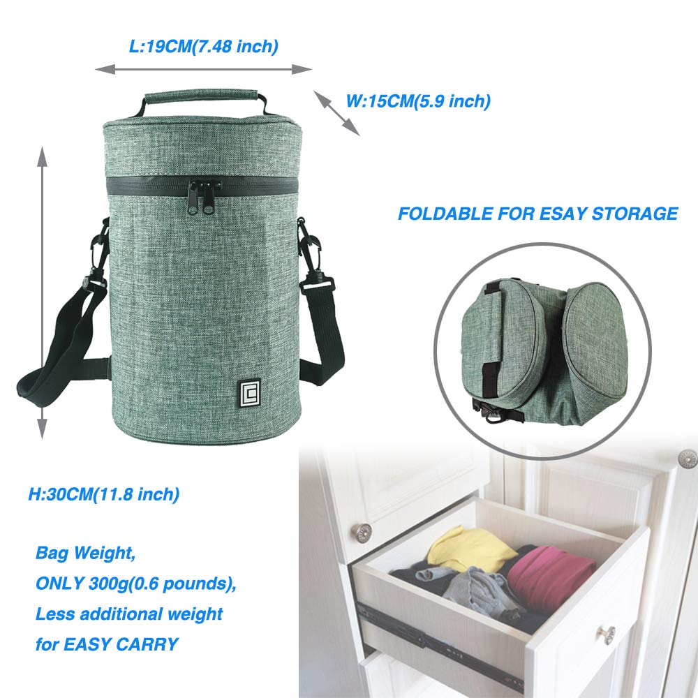 Sonos Move & Move 2 Speaker Travel Case with Charging Base - Waterproof Portable Storage Bag for Sonos Bluetooth Speaker (Lite Green) | Perfect for Travel, Camping & Outdoor Adventures