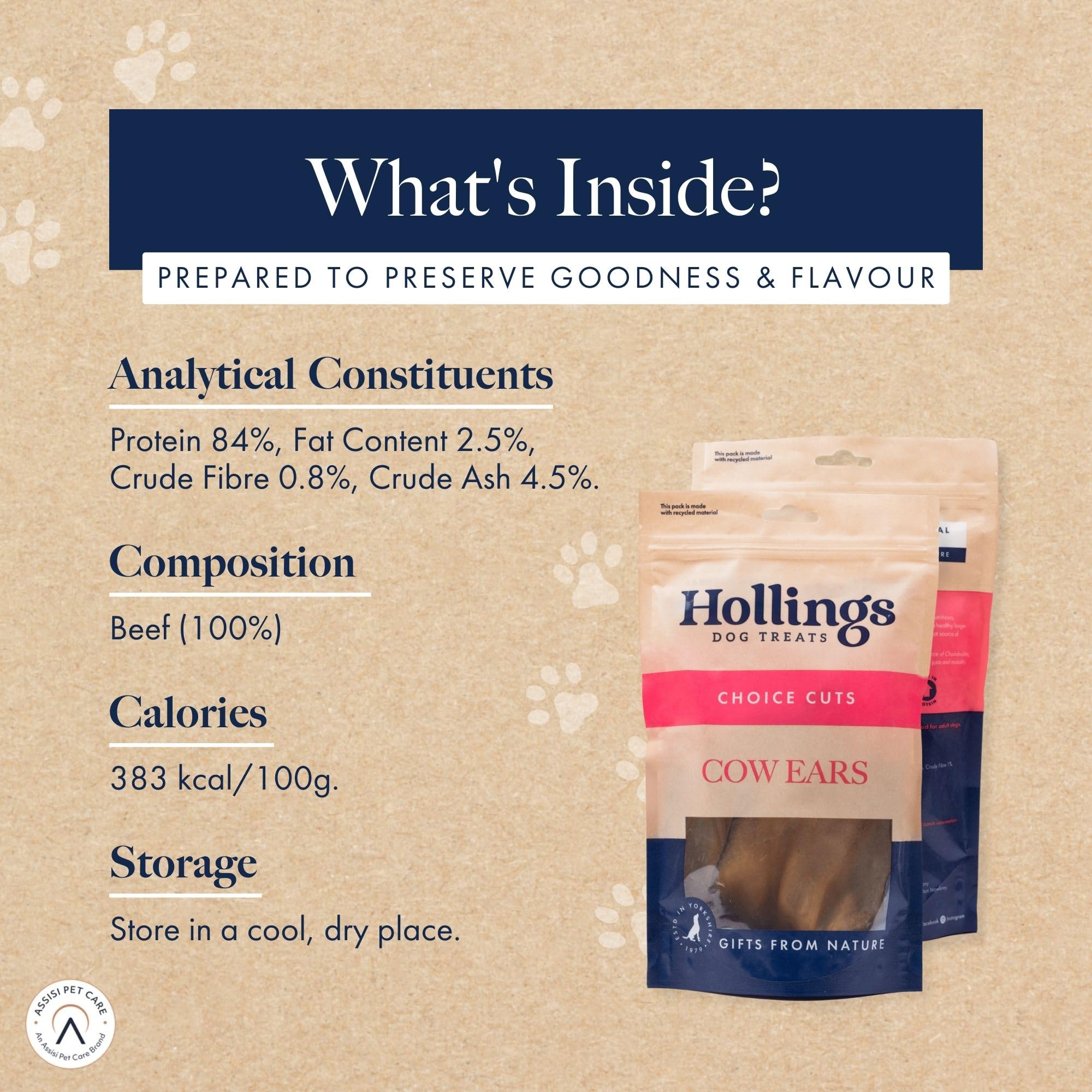 Premium Natural Cow Ears Dog Treats - 50 Pack Bulk Chews for Dogs - Healthy Dental Chews for Puppies & Adult Dogs - Perfect for Training, Teething & Long-Lasting Entertainment