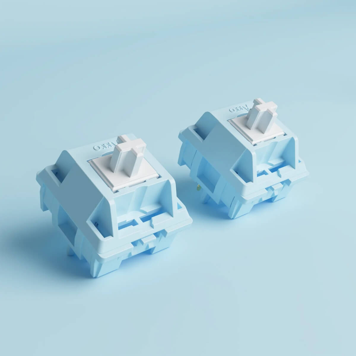 Akko CS Snow Blue Gray Mechanical Keyboard Switches - 45pcs Set for Gaming, Typing & Office Use