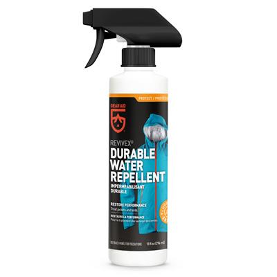 Gear Aid ReviveX Durable Water Repellent Spray for Jackets, Shoes & Outdoor Gear - Restores Waterproofing & Repels Moisture - Ideal for Hiking, Camping & Rainy Weather
