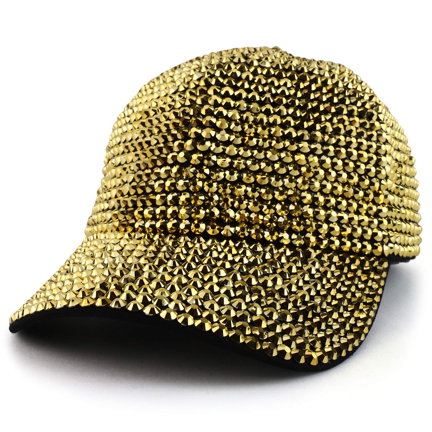 Trendy Bling Stone Studs Structured Baseball Cap for Women & Men - Fashionable Adjustable Snapback Hat for Streetwear, Hip Hop, and Casual Outfits