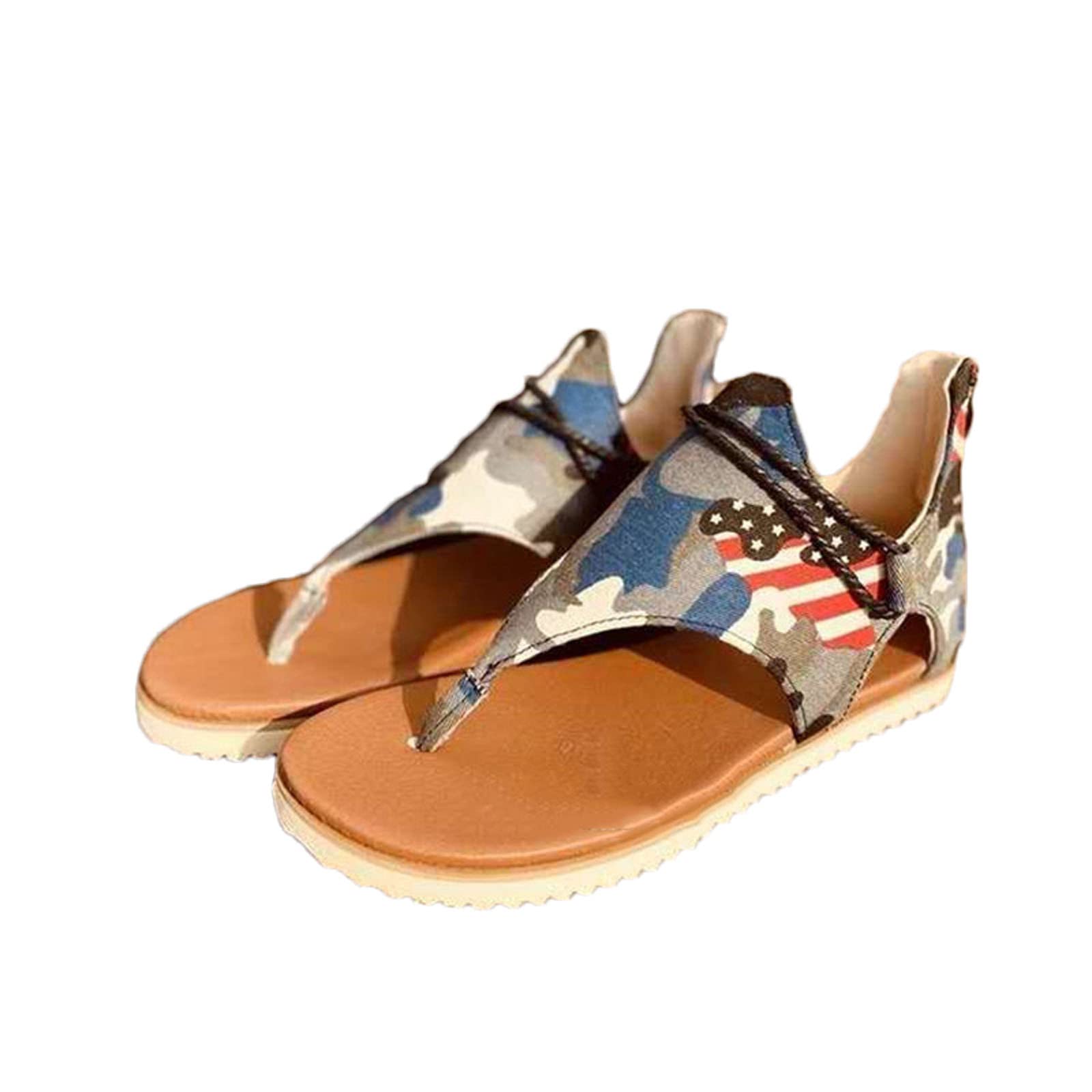 Fridja Women's Casual Summer Sandals - Roman Open Toe Comfortable Flats with Sunflower Print & Zipper Design | Perfect for Beach, Vacation & Everyday Wear