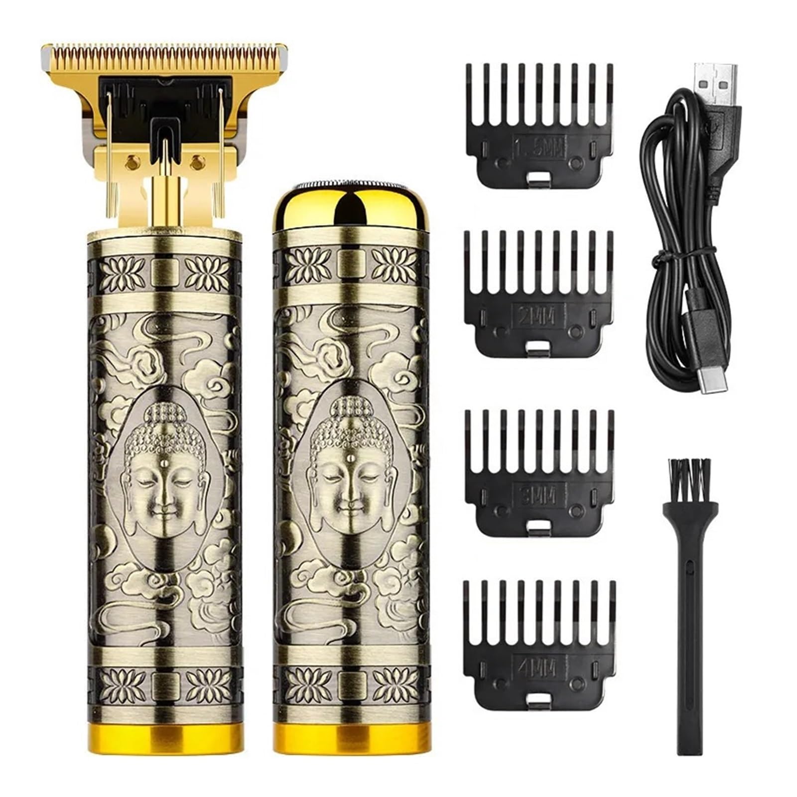 Professional 2-in-1 Electric Hair Clipper & Shaver - Rechargeable Cordless Hair Trimmer with Oil Head for Men's Grooming, Barber Salon & Home Use (Green) - Perfect for Beard Trimming, Hair Cutting & Styling