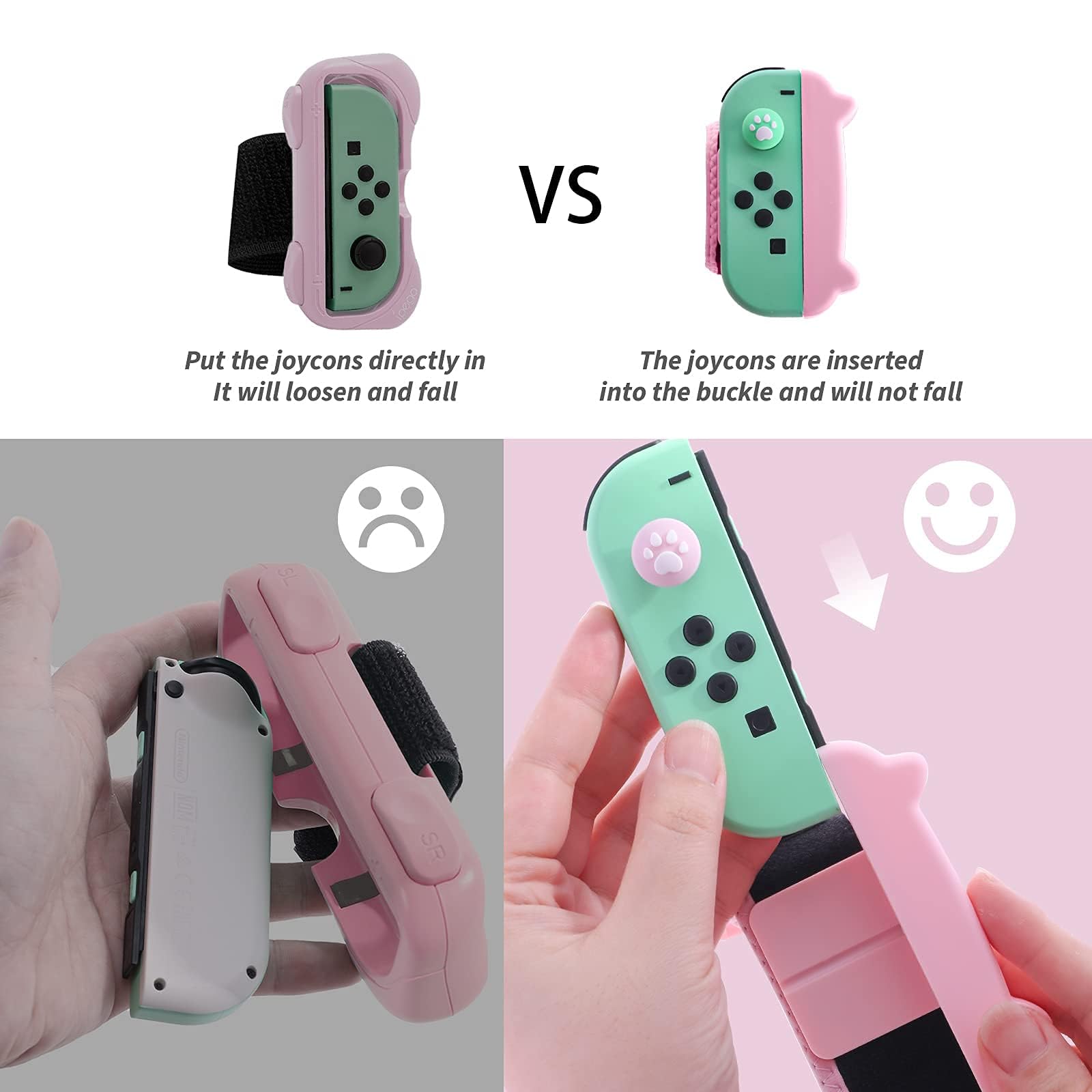 NANANINO Adjustable Elastic Dance Wristbands for Nintendo Switch - Just Dance 2024 Compatible, Kids Wrist Straps for Dance Games (2-Pack) - Perfect for Family Dance Parties & Interactive Gaming Fun
