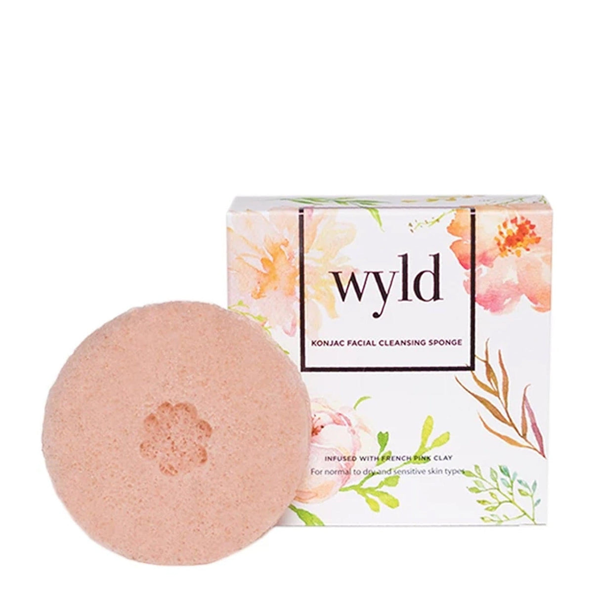French Pink Clay Konjac Sponge for Face - Natural Exfoliating & Cleansing Sponge for Acne, Blackheads & Glowing Skin | Gentle Daily Facial Cleanser for Sensitive Skin