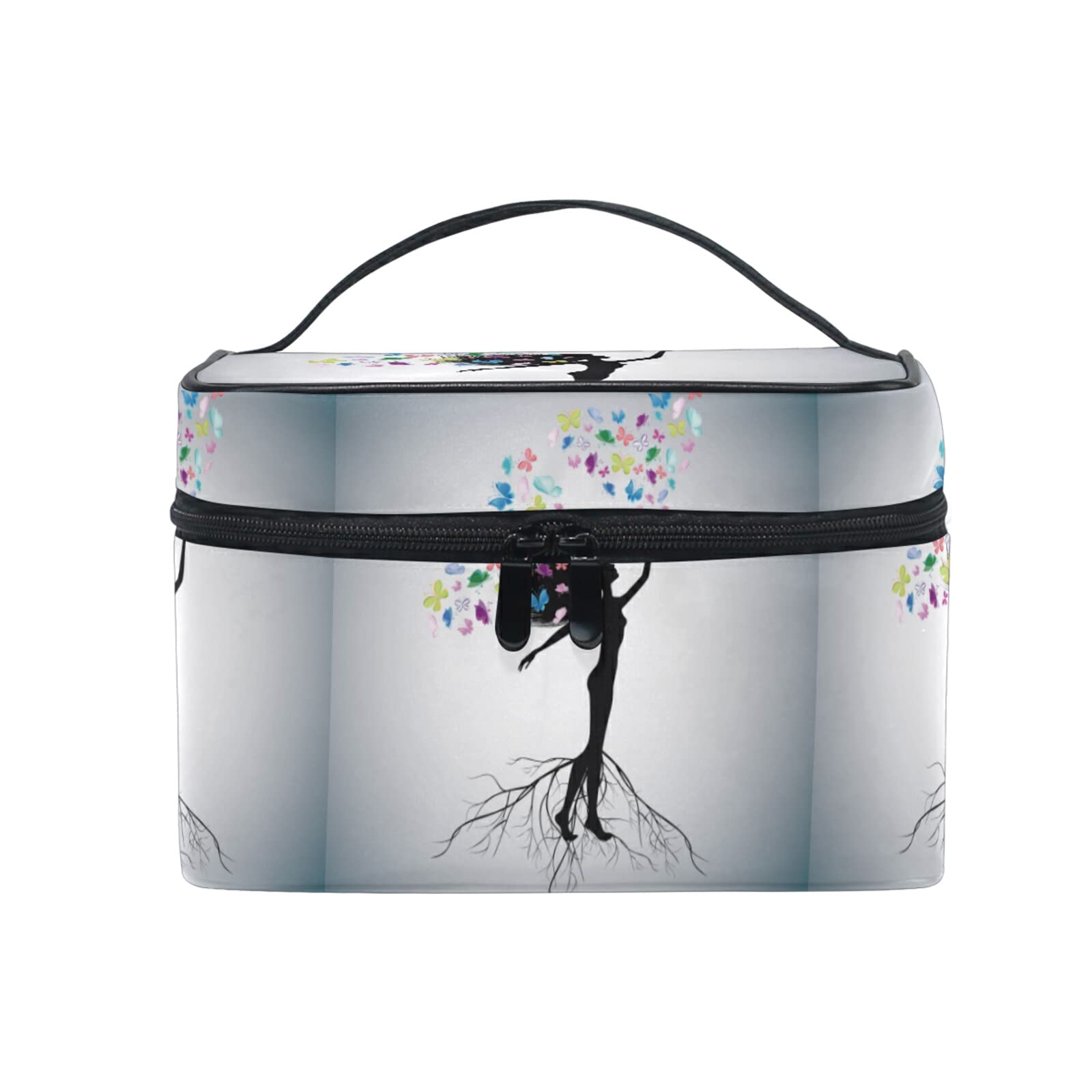 Elegant Watercolor Dance Lady Makeup Bag for Women - Waterproof Cosmetic & Toiletry Travel Organizer - Perfect for Travel, Gym, and Daily Essentials Storage