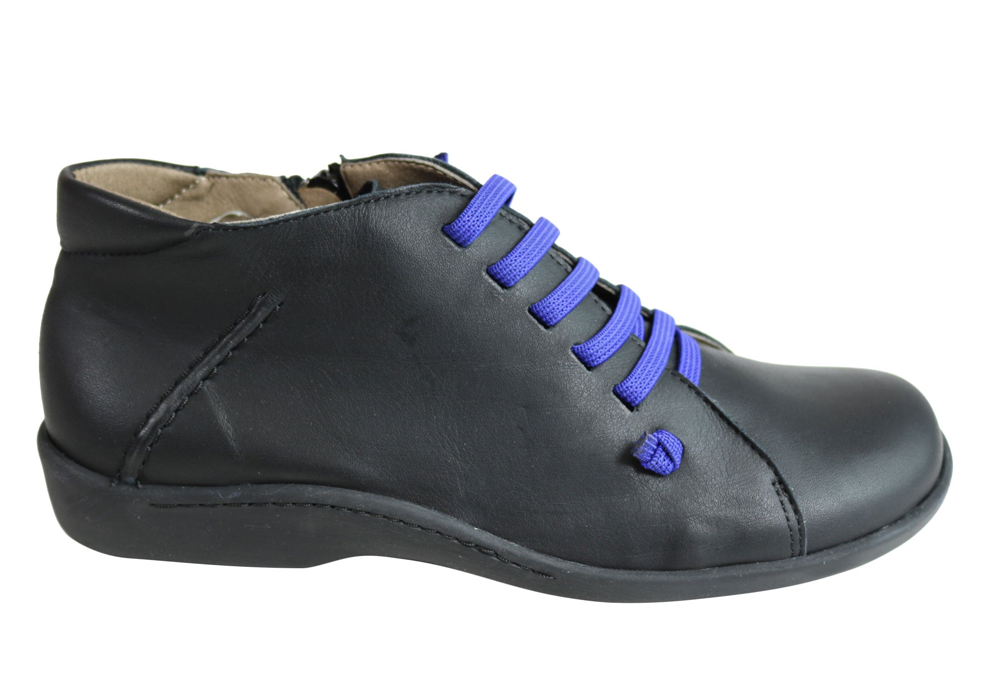 Flex & Go Aubree Women's Comfort Leather Ankle Boots - Made in Portugal - Stylish & Comfortable for Work, Travel & Everyday Wear
