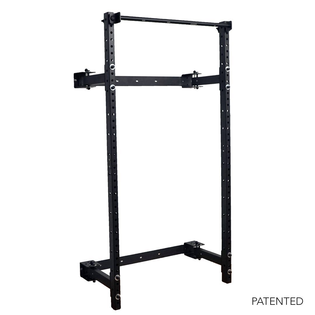 PRx Fold In ONE Rack - Foldable Wall Mounted Garage Storage Solution for Home Gym Equipment & Tools | Perfect for Small Spaces & Workout Areas