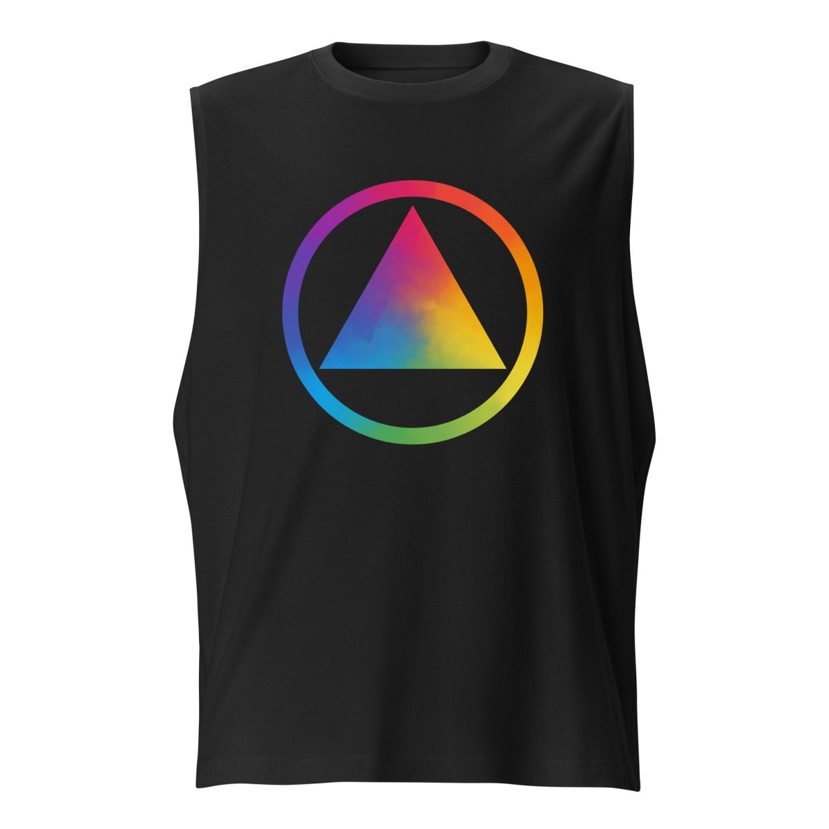 Rainbow Resilience Pride Men's Muscle Tank Top - LGBTQ+ Pride Workout Shirt for Gym, Running & Summer Activities