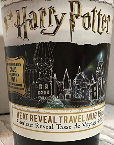 Harry Potter Castle Ceramic Travel Mug 15 Oz - Heat Reveal Magic Design - Perfect for Coffee, Tea & Hot Drinks - Great Gift for Fans & Office Use