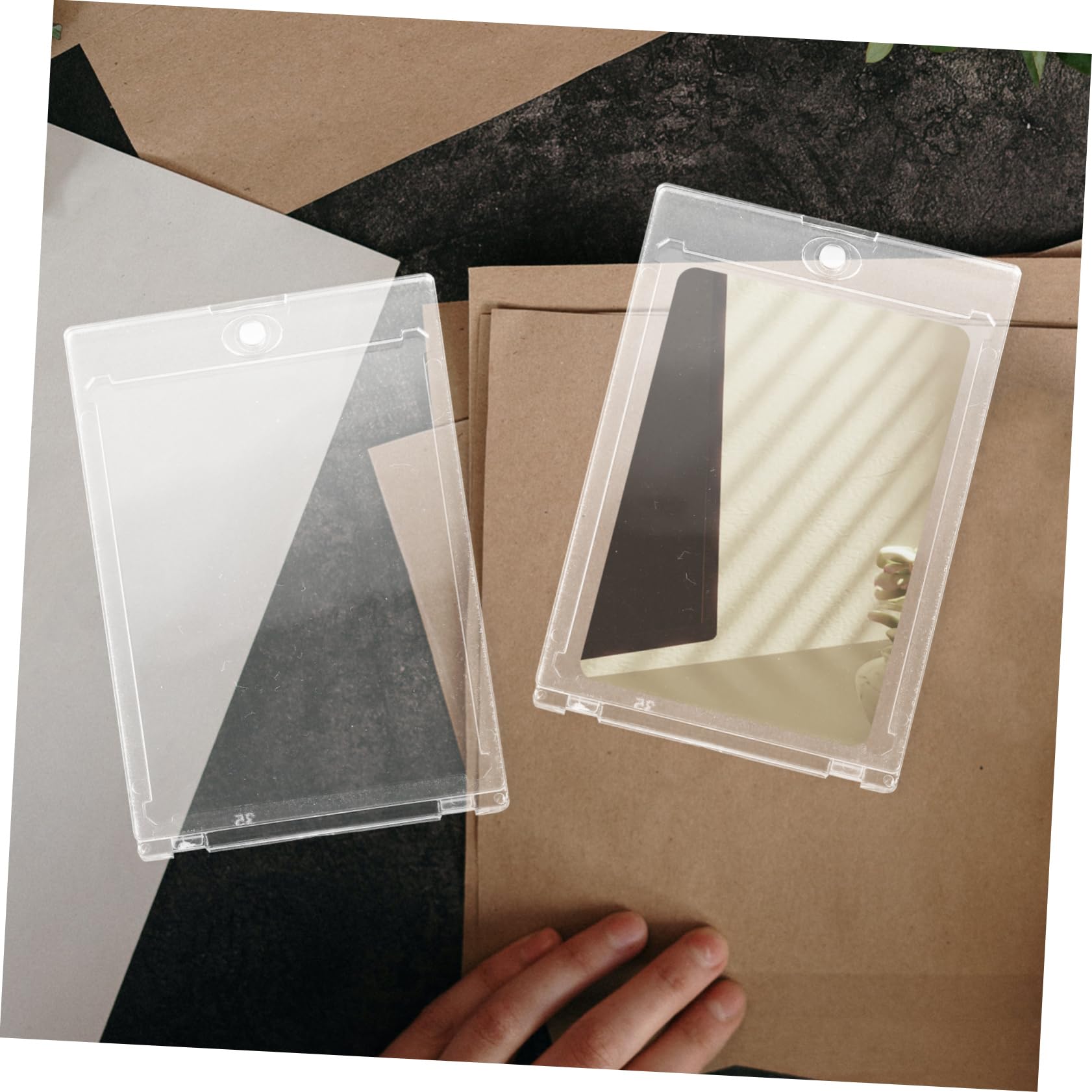 iFundom 4-Piece Magnetic Trading Card Display Case - Hard ABS Plastic Sleeves with High Clarity for Game Cards (Pokemon/Yu-Gi-Oh/MTG) - Perfect for Collectors, Tournaments & Home Display