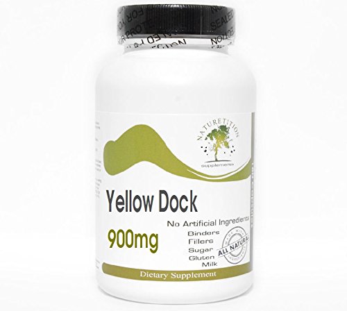 Yellow Dock Root 900mg Supplement - 200 Vegan Capsules | No Additives, Non-GMO, Gluten-Free | Naturetition Herbal Support for Liver & Digestion | Detox & Wellness Boost
