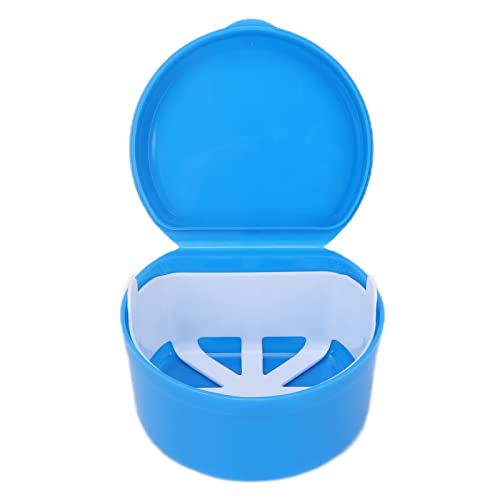 Premium Dental Retainer Box - Odorless Mouth Guard Storage Case | BPA-Free Food Grade Material for Dentures, Pacifiers & Jewelry | Portable Travel Organizer for Home & Gym Use (Blue)