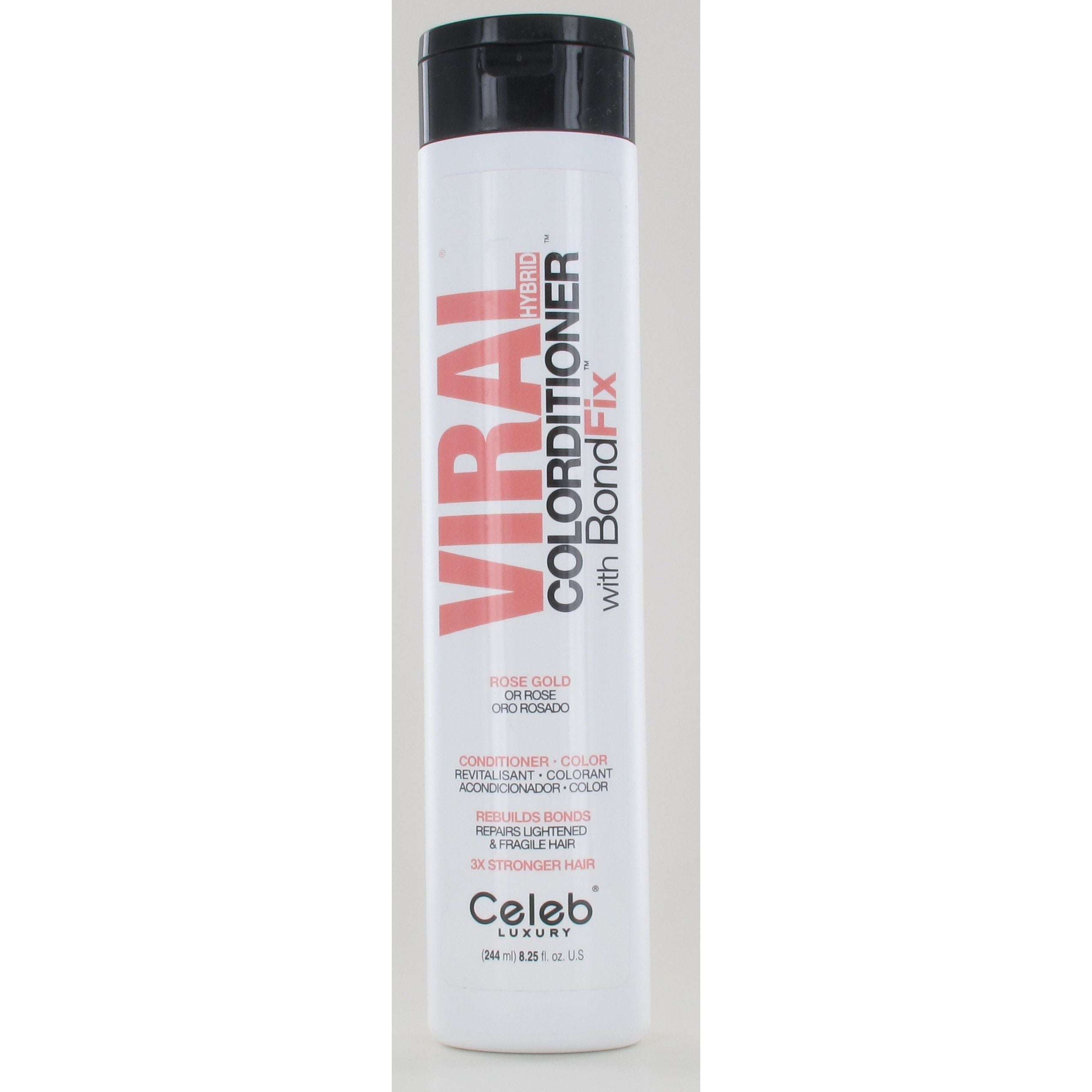 Celeb Luxury Viral Colorditioner With Bond Fix Rose Gold 8.25 oz - Color Depositing Conditioner for Vibrant Hair - Perfect for Salon Use & At-Home Hair Care