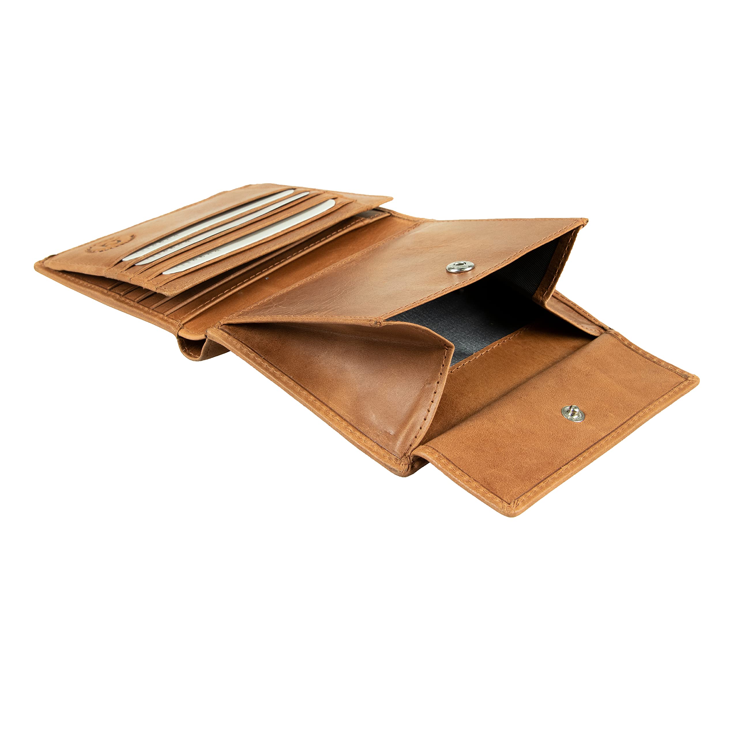 Bugatti Volo Genuine Leather Men's Wallet with Coin Pocket - Cognac Brown RFID Blocking Bifold Wallet for Men - Perfect for Everyday Use, Business & Travel