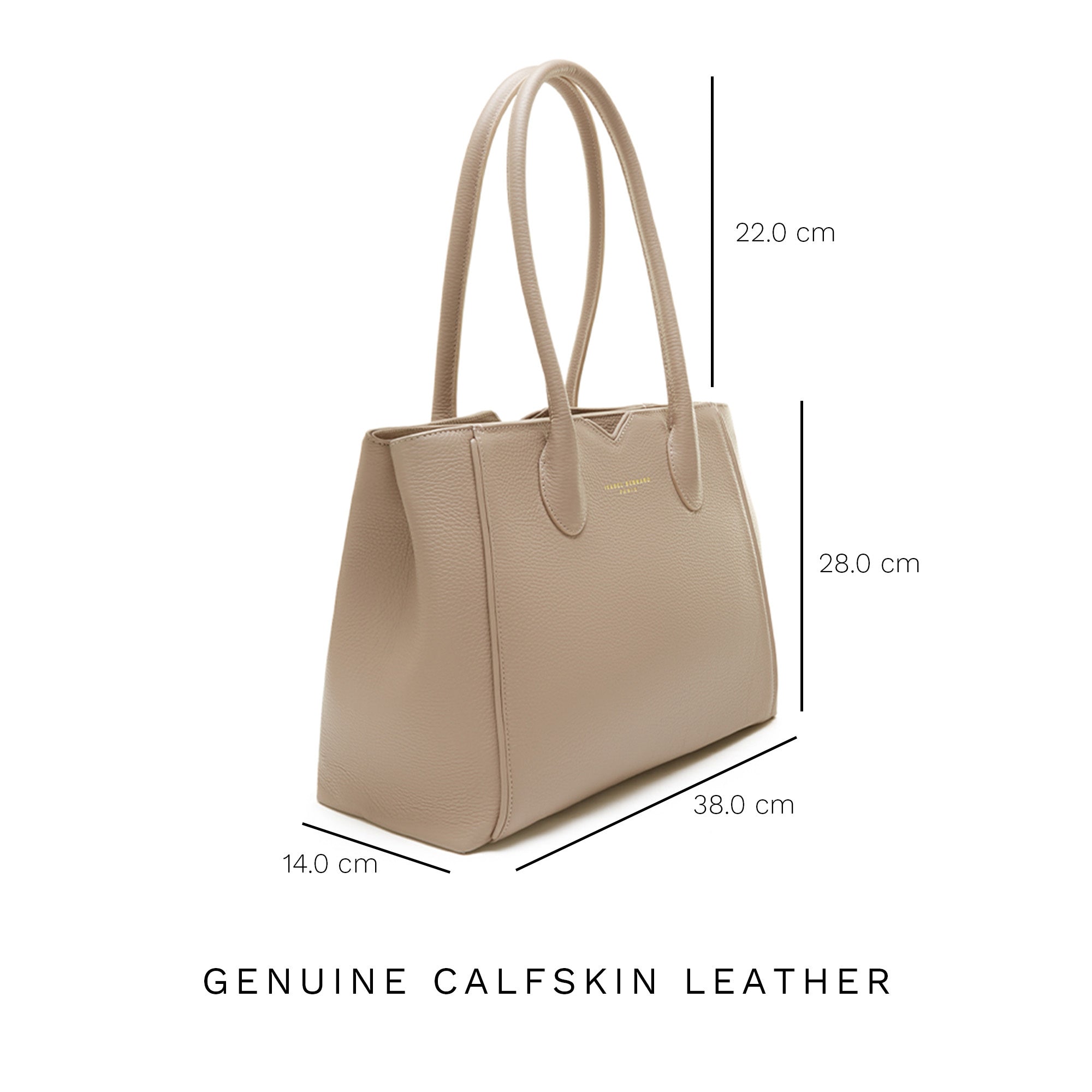 Honoré Cloe Taupe Calfskin Leather Handbag for Women - Elegant Designer Purse for Work, Travel & Everyday Use