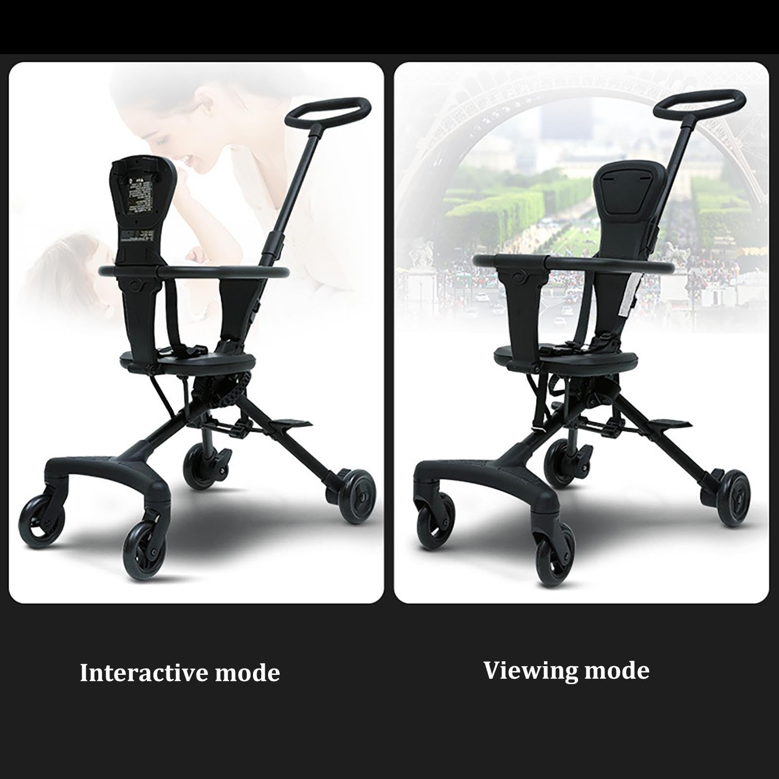 Foldable Travel Stroller with 360° Rotatable & Reversible Seat - Lightweight Compact Baby Stroller for Jogging, Parks, Outings & Picnics | Safe Comfortable Kids Stroller for Air Travel & Daily Use