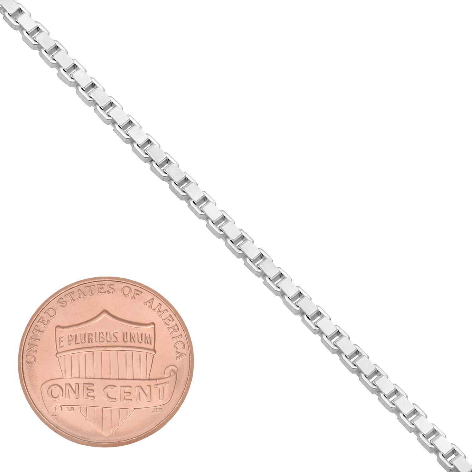 2.3mm Solid .925 Sterling Silver Square Box Chain Necklace for Women - Durable & Hypoallergenic Jewelry Gift with Free Gift Box - Perfect for Everyday Wear, Parties & Special Occasions