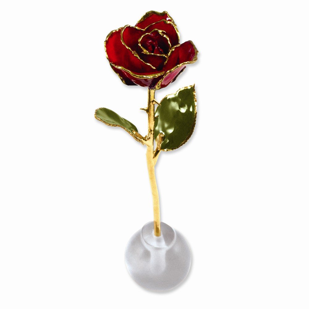 Lux Lacquer Dipped Trim Knob Stand - Spring Rose Jewelry Set for Necklaces & Earrings | Perfect for Gift Giving, Home Decor, and DIY Craft Projects