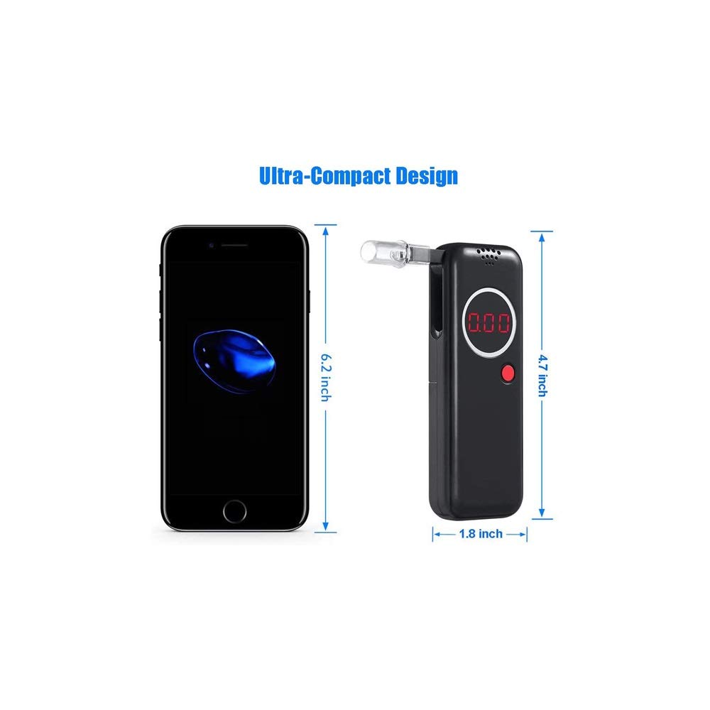 Professional Breathalyzer - High Accuracy Portable Alcohol Tester for Personal & Workplace Use | Reliable BAC Detection for Drivers, Partygoers & Safety Checks