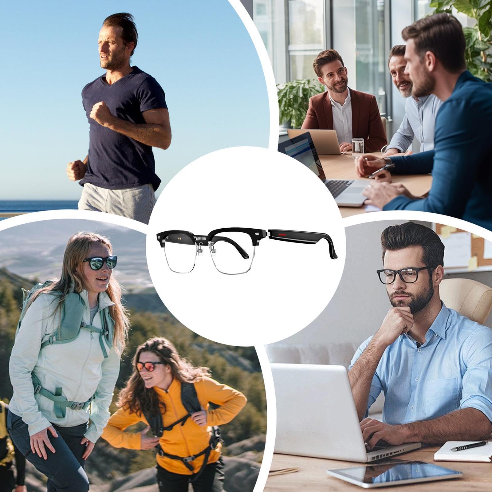 Swiftbox Smart Glasses with Built-in Speakers - Wireless Bluetooth Audio Glasses for Phone Calls & Music | Hands-Free Smart Eyewear for Workouts, Commuting & Outdoor Activities