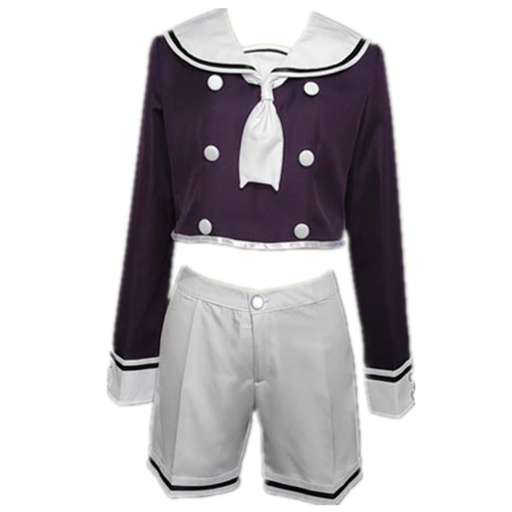 1818 Anime VTuber Hololive Nekomata Okayu School Sailor Dress Cosplay Costume - Cute Japanese Uniform Outfit for Women, Halloween & Anime Conventions