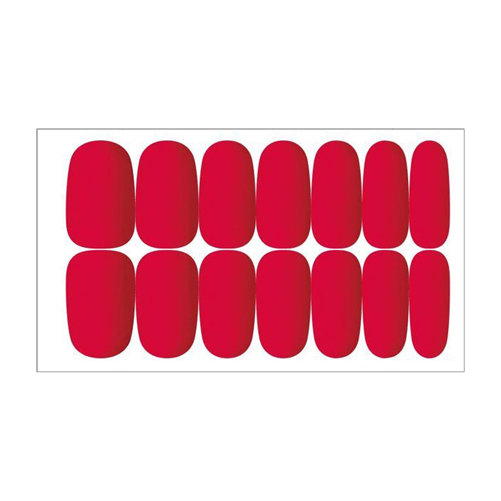 Solid Color Nail Stickers - Waterproof Full Nail Stickers & Polish Strips for Street Style Pedicure | DIY Nail Art for Home, Salon & Party Use