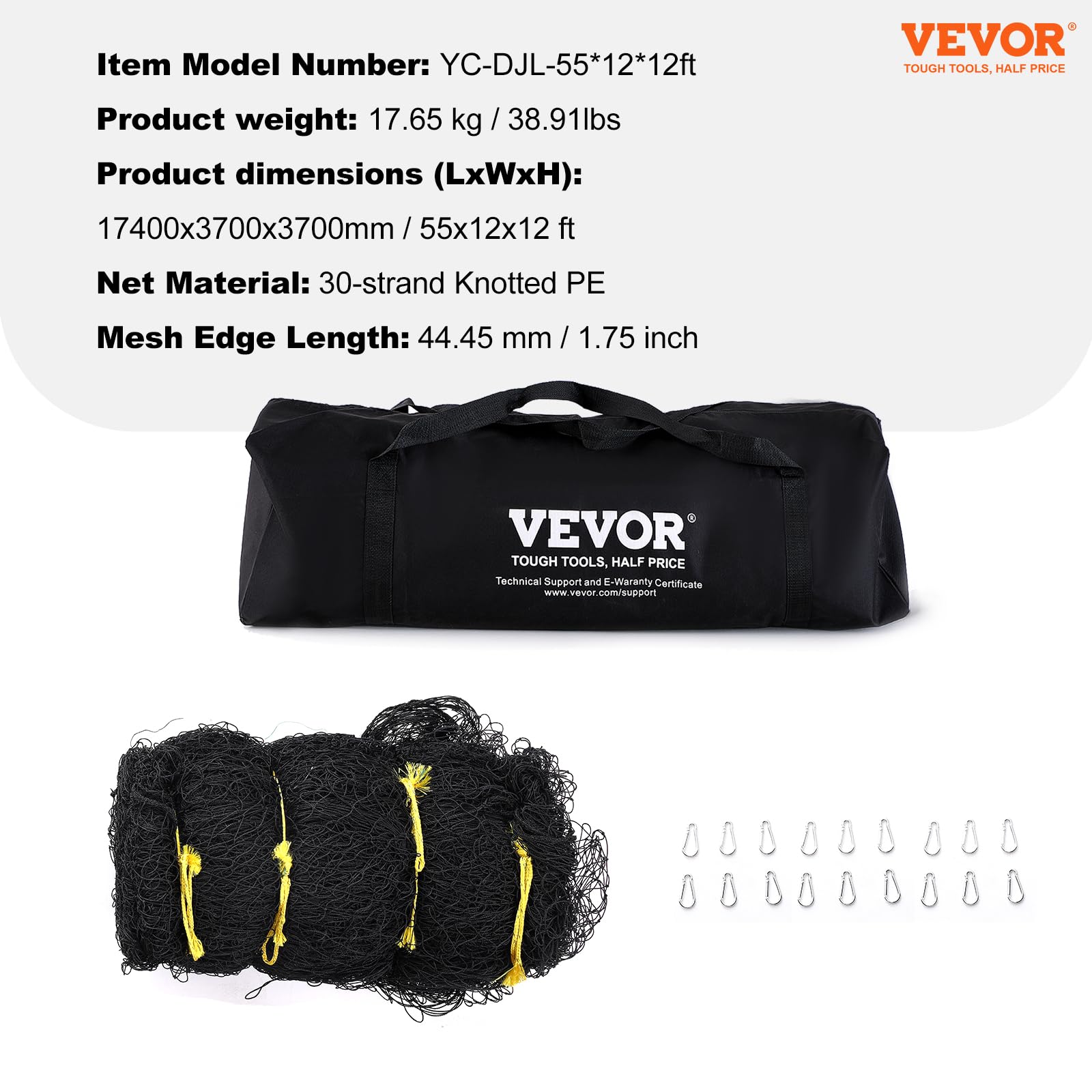 VEVOR Professional Softball & Baseball Batting Training Net - Heavy Duty Portable Pitching Cage with Door & Carry Bag - Durable PE Netting for Backyard, Field & Indoor Practice