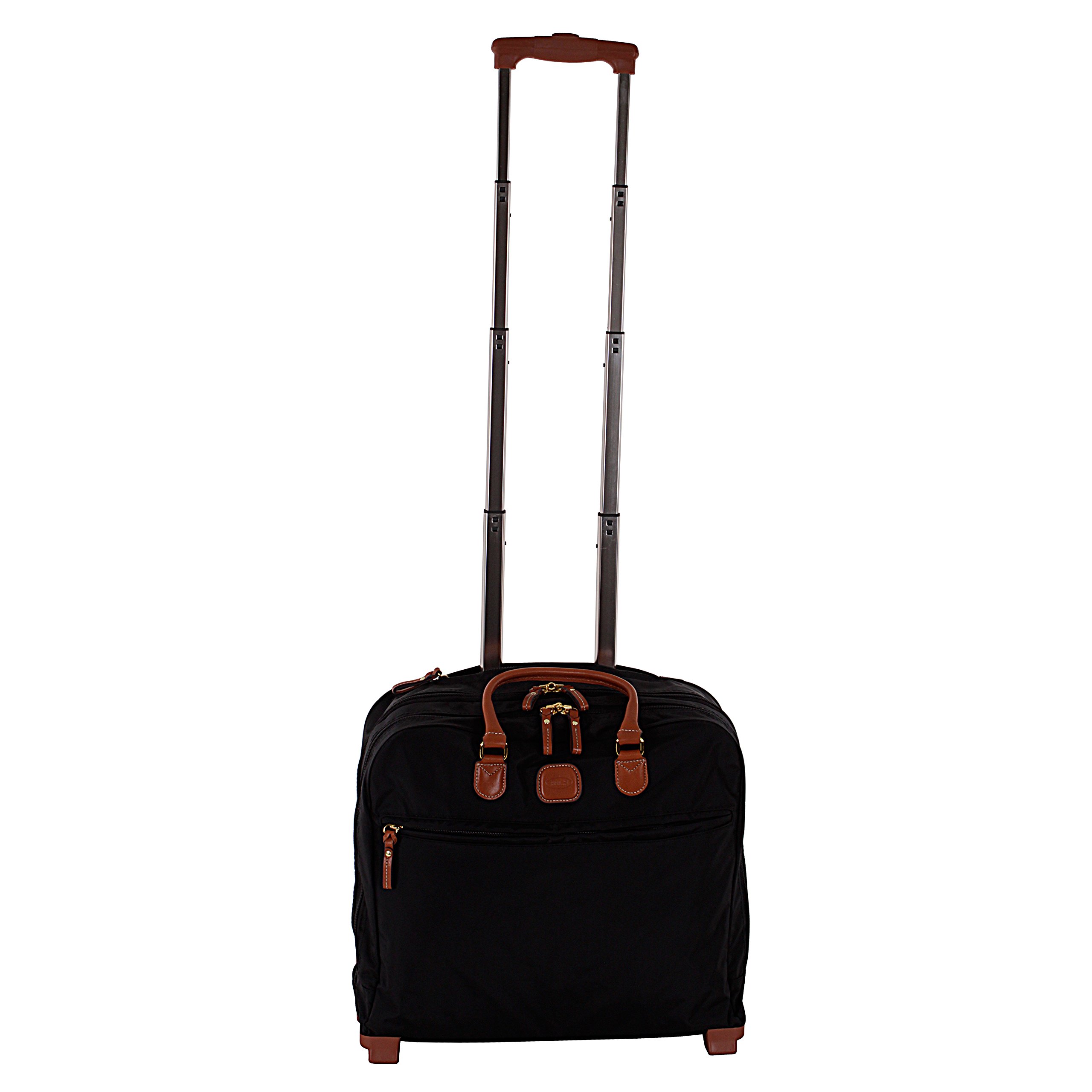 Bric's X-Bag X-Travel 2.0 Pilot Rolling Carry On Luggage - 14 x 15.5 Inch Business Laptop Bag for Air Travel - Black Premium Cabin Suitcase for Business Trips & Weekend Getaways