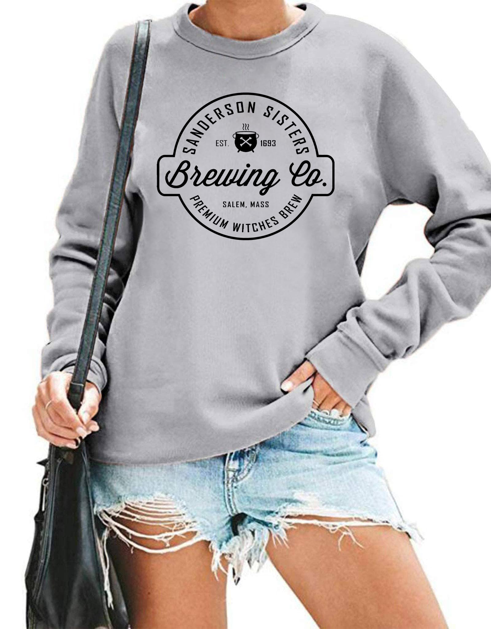 Halloween Sanderson Sisters Sweatshirt for Women - Funny Witches Brew Pullover | Hocus Pocus Inspired Fall T-Shirt | Perfect for Halloween Parties & Cozy Autumn Outfits