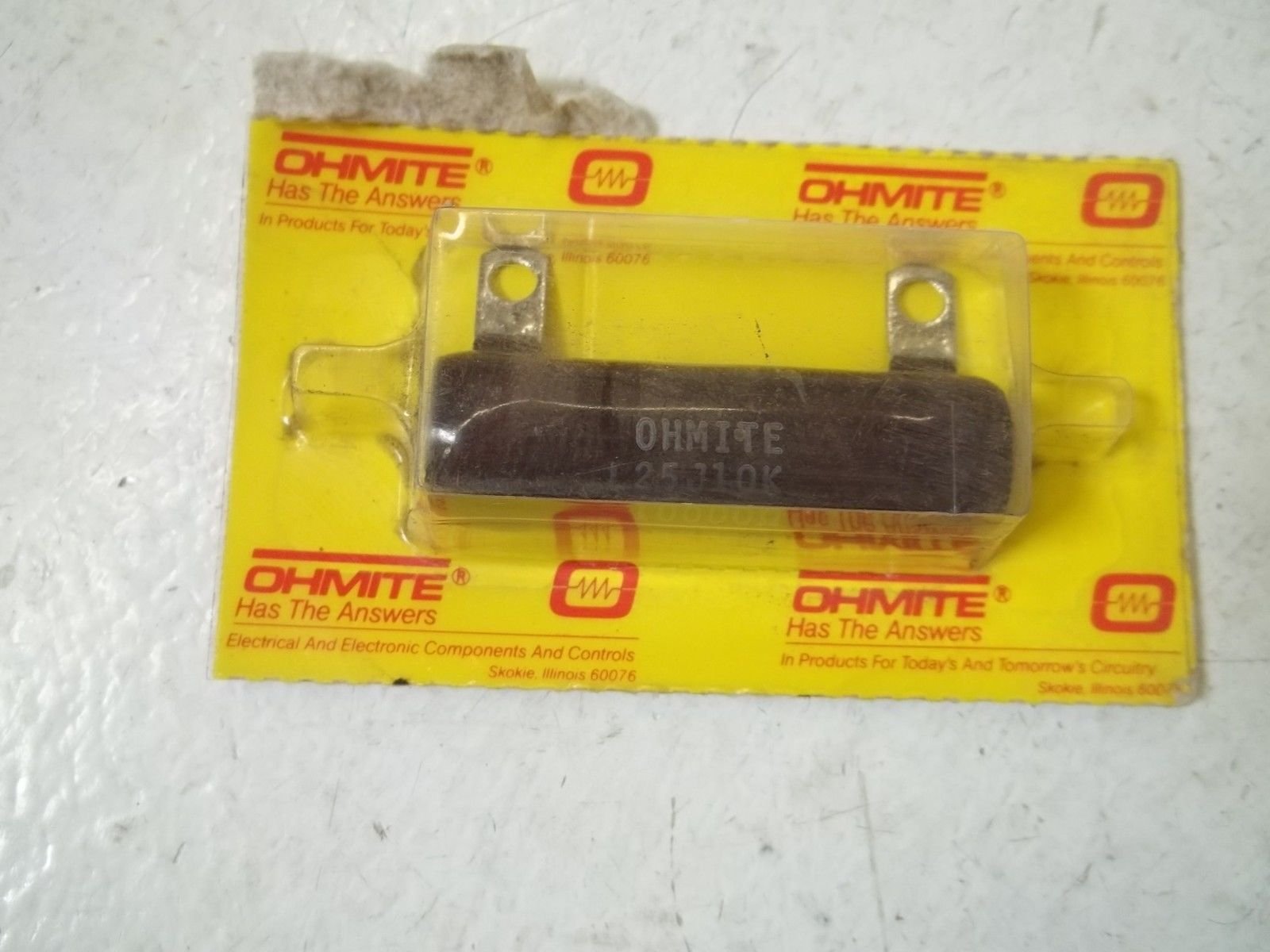 10K Ohm 25W Vitreous Enamel Resistor Wirewound - 5% Tolerance, ±260ppm/°C, RDL Lug Bolt-On (5-Pack) - Ideal for Industrial Equipment, Power Supplies & Electronic Repairs