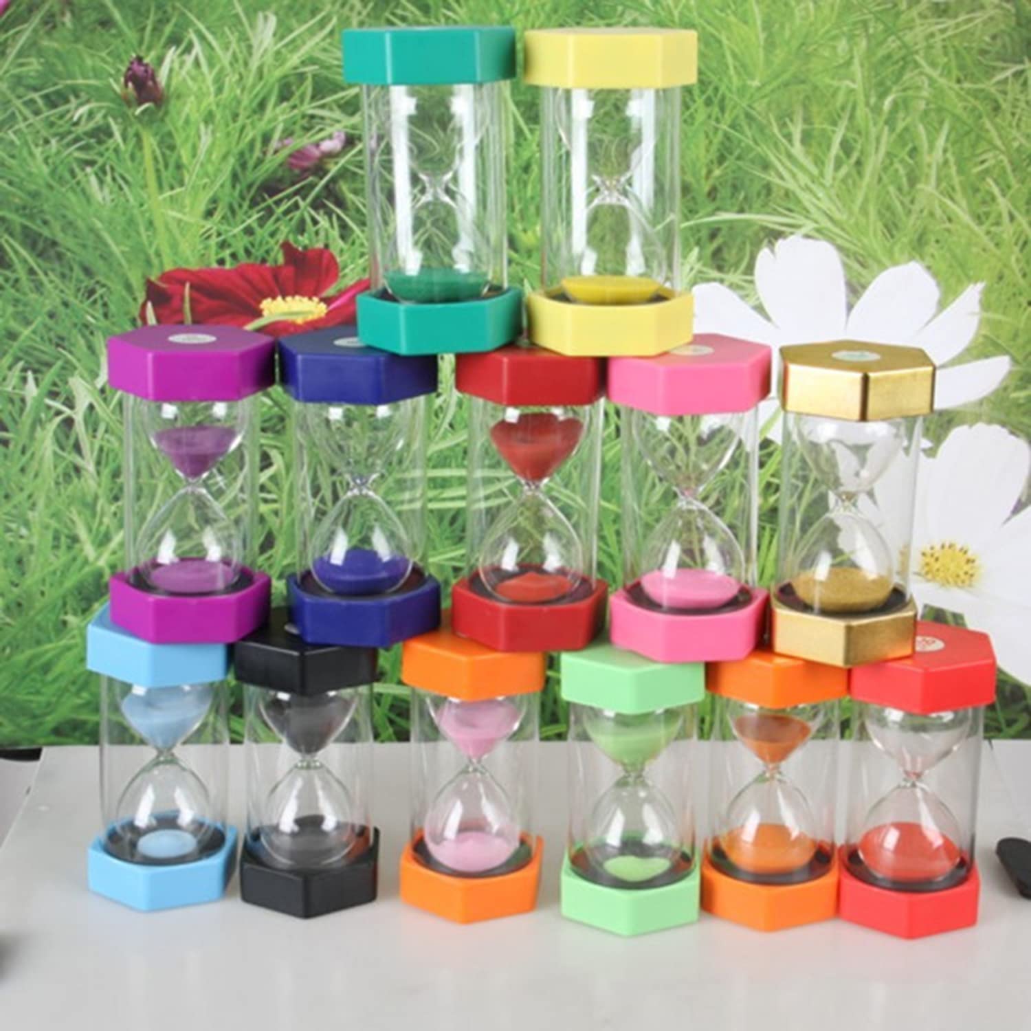 XINBAOHONG 45-Minute Plastic Hourglass Sand Timer - Grass Green Sand Clock for Kids Games, Classroom, Home Office Decor & Kitchen Use | Perfect for Board Games, Cooking, Study Sessions and Time Management