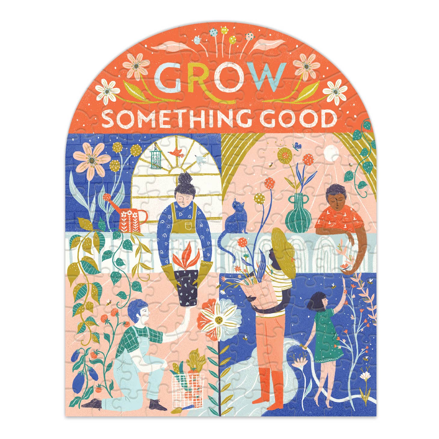 Grow Something Good | 140 Piece Jigsaw Puzzle for Adults & Kids | Fun Gardening-Themed Puzzle for Family Game Night & Educational Activities