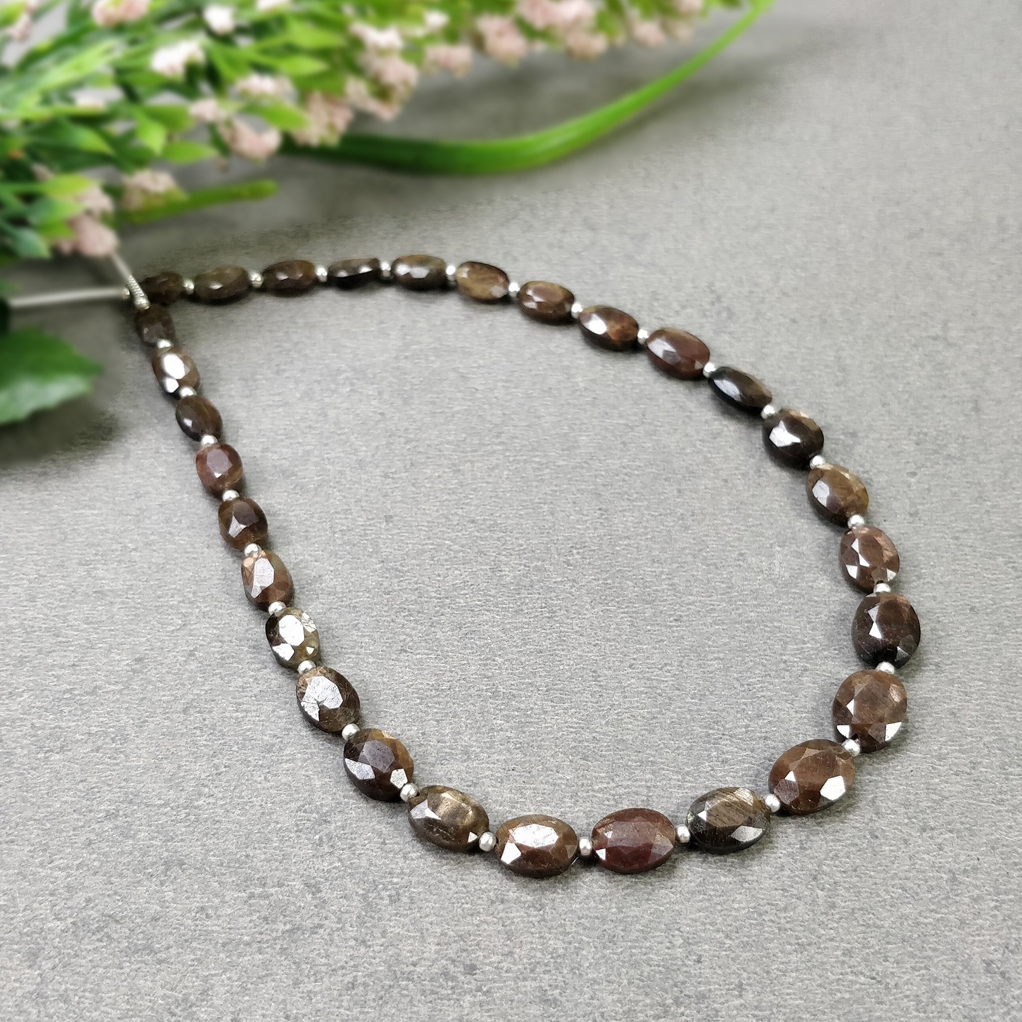 Natural Unheated Golden Brown Chocolate Sapphire Gemstone Loose Beads - 41.00ct Oval Faceted Beads (6x4mm, 9x7mm, 9.5mm) for Jewelry Making, DIY Crafts & Beading Projects