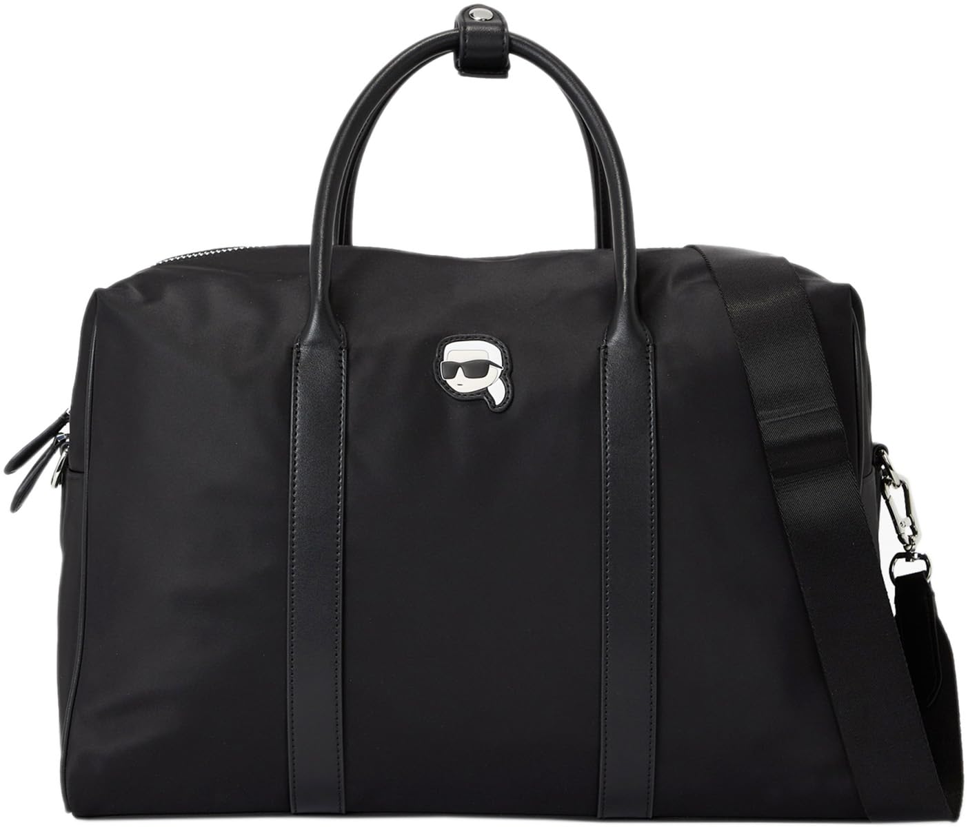 KARL LAGERFELD Women's Designer Handbag - Black Leather Luxury Purse for Work, Travel & Evening Out