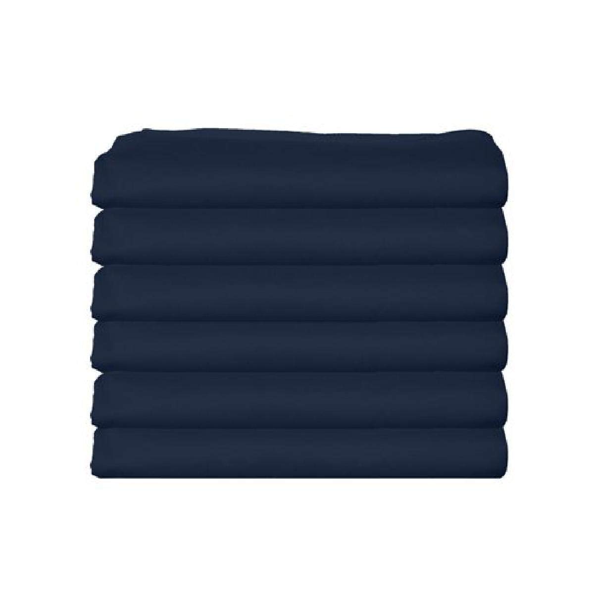 BKB Daycare 6-Piece Fitted Crib and Toddler Sheet Set - Soft Navy Blue Cotton Crib Sheets for Baby & Toddler Beds - Perfect for Daycares, Nurseries, and Home Use